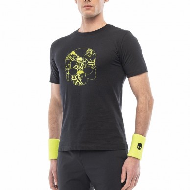 Maglietta Hydrogen Sketch blu marino giallo fluor