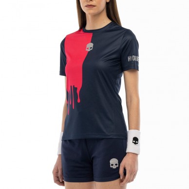 Maglietta Hydrogen Drip Tech blu marino fucsia fluorescente
