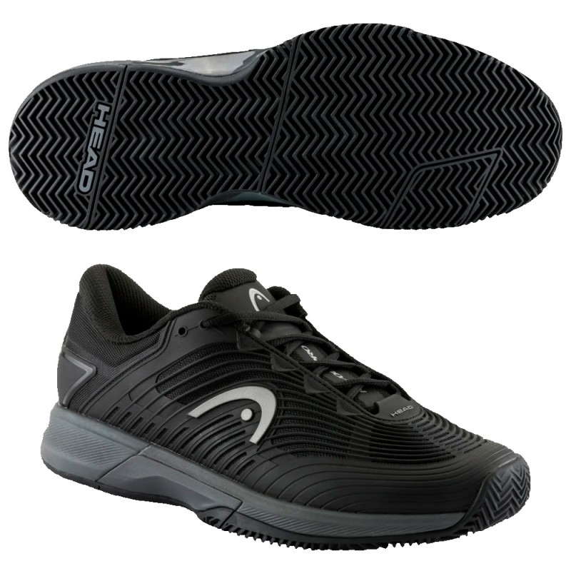 Scarpe Head Revolt Pro 4.5 Clay black dark grey 2024 Scarpe Head Revolt Pro 4.5 Clay black dark grey 2024