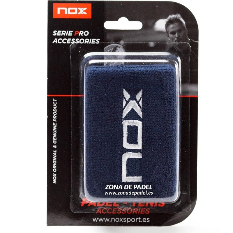 Polsini Nox blu con logo bianco Polsini Nox blu con logo bianco