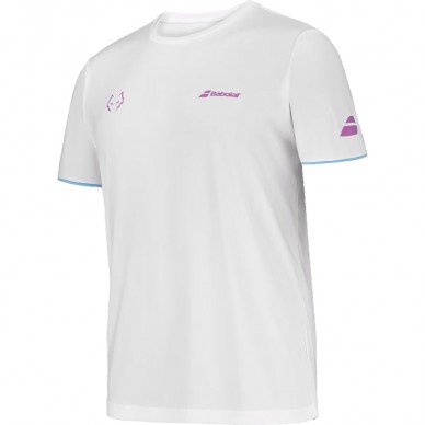 Maglietta Babolat Crew Neck Tee Lebrón Bianca