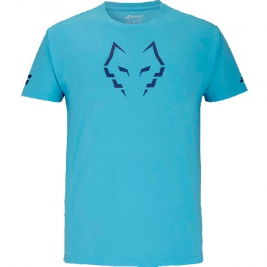 Maglietta Babolat Cotton Tee Lebrón Blu Ciano