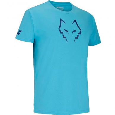 Maglietta Babolat Cotton Tee Lebrón Blu Ciano