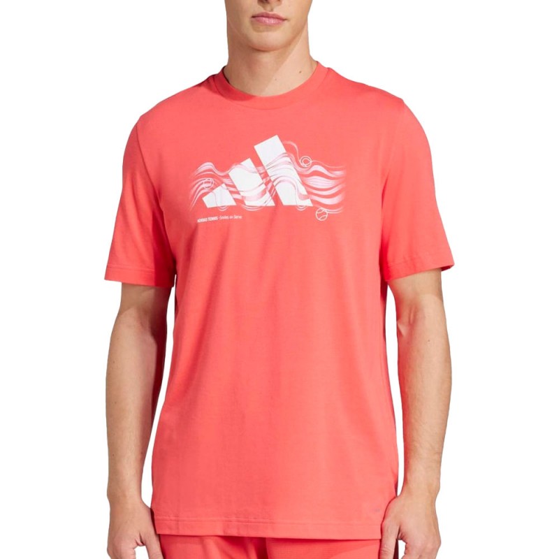 Maglietta Adidas M TNS Logo rossa Maglietta Adidas M TNS Logo rossa