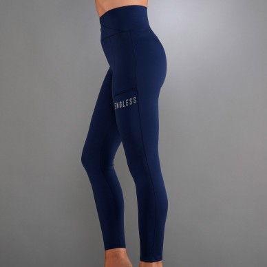 Leggings Endless Cross Pocket Blu navy