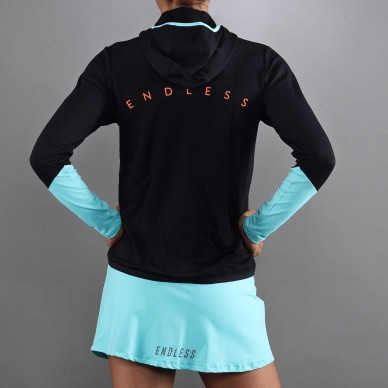 Felpa Endless Breath Line Black Aqua