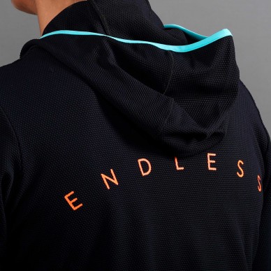 Felpa Endless Breath Line Black Aqua