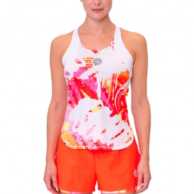 Maglietta Bidi Badu Wild Arts Tank bianca rosa