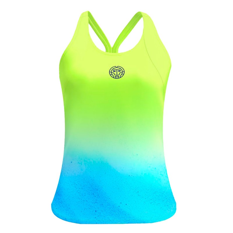 Maglietta Bidi Badu Beach Spirit Tank gialla blu Maglietta Bidi Badu Beach Spirit Tank gialla blu