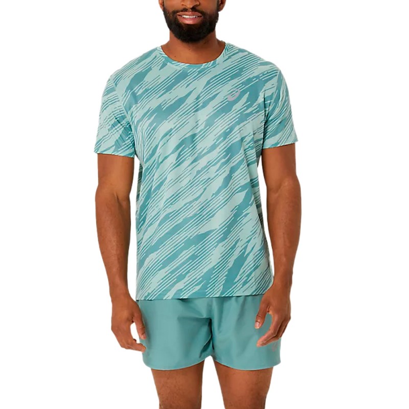 Maglietta Asics Core All over Print SS Top oasis green Maglietta Asics Core All over Print SS Top oasis green