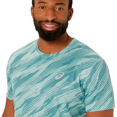 Maglietta Asics Core All over Print SS Top oasis green