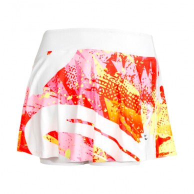 Gonna Bidi Badu Wild Arts Printed Wavy bianco rosa