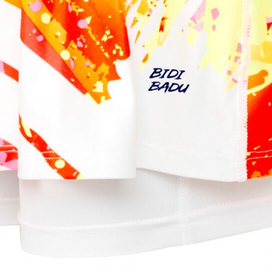 Gonna Bidi Badu Wild Arts Printed Wavy bianco rosa