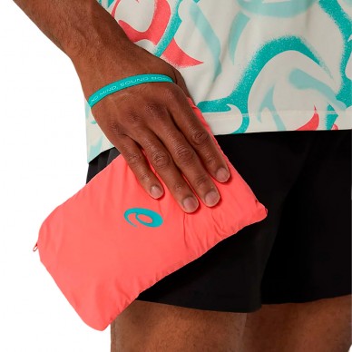 Giubbotto Asics Road Packable corallo