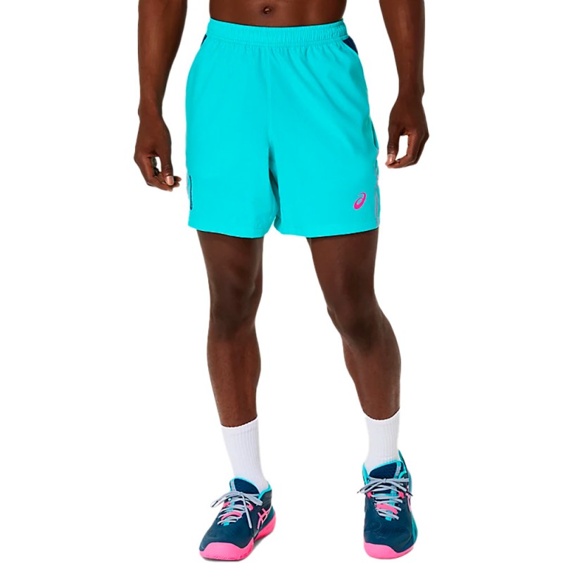Pantaloncini Asics Padel Court 7IN blu turchese Pantaloncini Asics Padel Court 7IN blu turchese