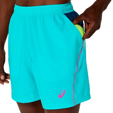 Pantaloncini Asics Padel Court 7IN blu turchese