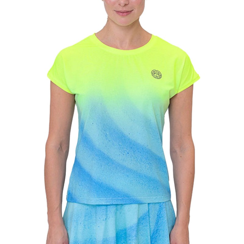 Maglietta Bidi Badu Beach Spirit Capsleeve gialla blu Maglietta Bidi Badu Beach Spirit Capsleeve gialla blu