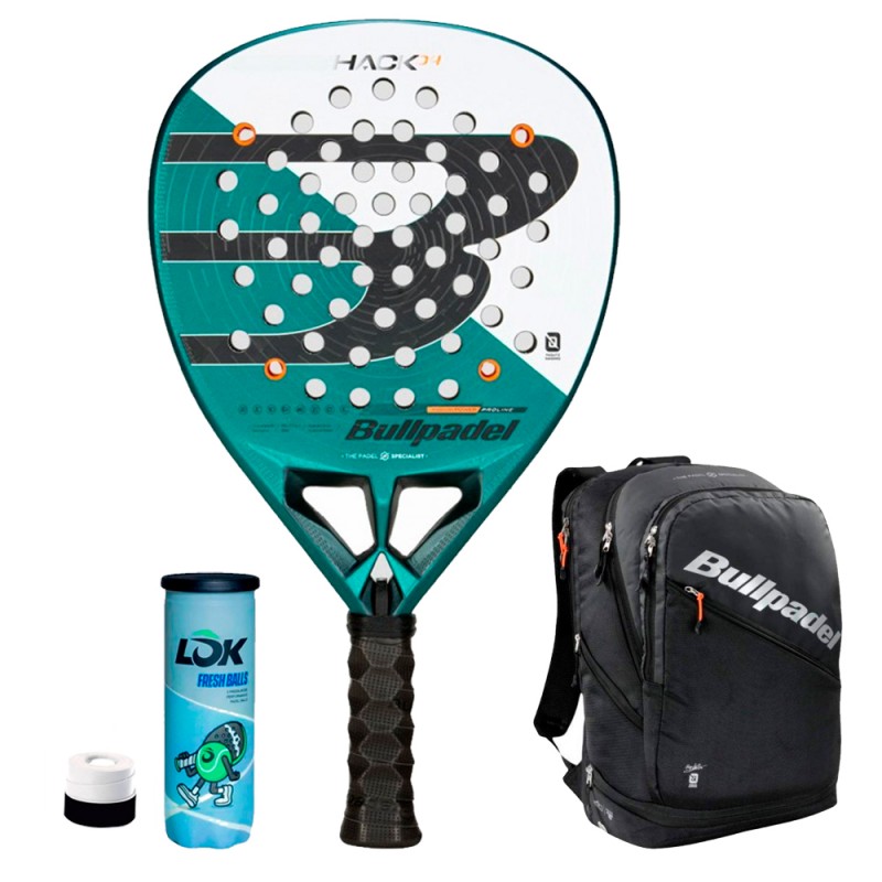 Pack Bullpadel Hack 04 2025 + Zaino + Tubo Palline