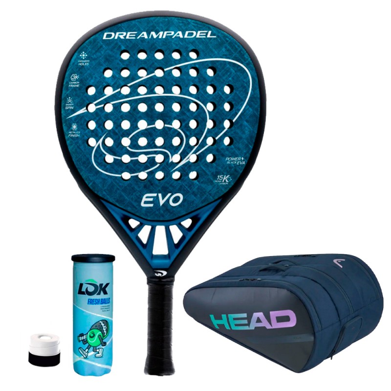 Pack Dreampadel Evo 2025 + Borsa da padel + Tubo Palline
