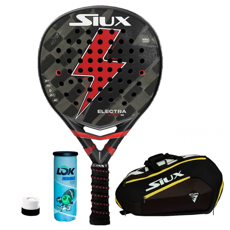 Pack Siux Electra ST3 SE 2025 + Borsa da padel + Tubo Palline Pack Siux Electra ST3 SE 2025 + Borsa da padel + Tubo Palline