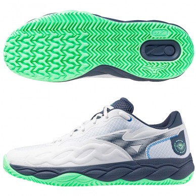 Scarpe Mizuno Wave Enforce Court CC white green 2025