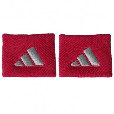 Polsini Adidas S rossi con logo grigio