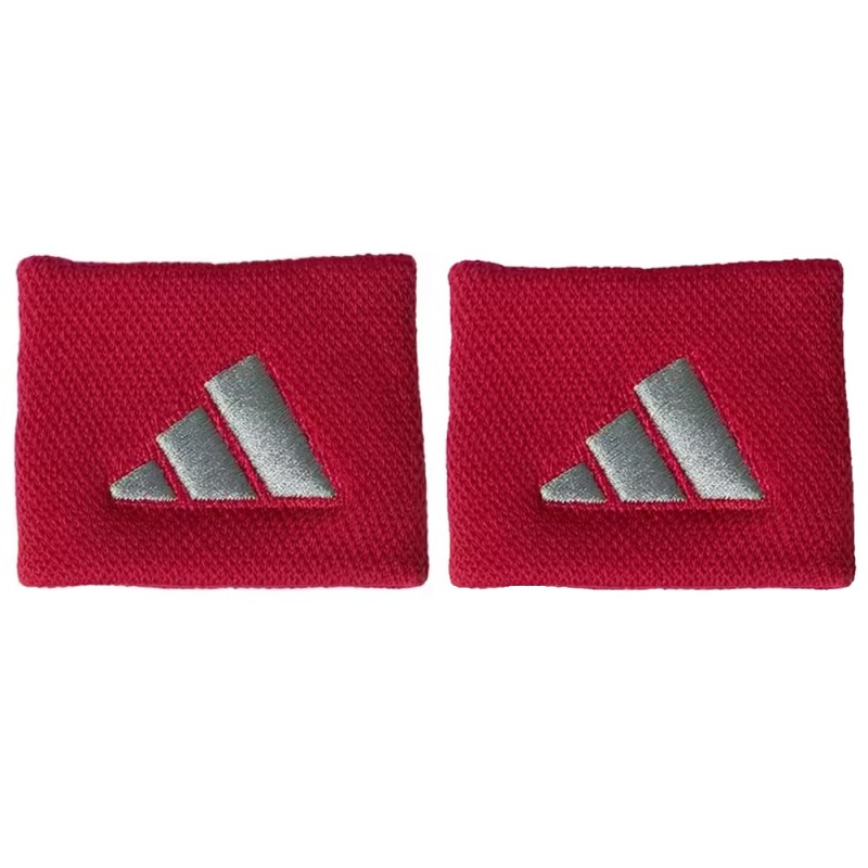 Polsini Adidas S rossi con logo grigio Polsini Adidas S rossi con logo grigio
