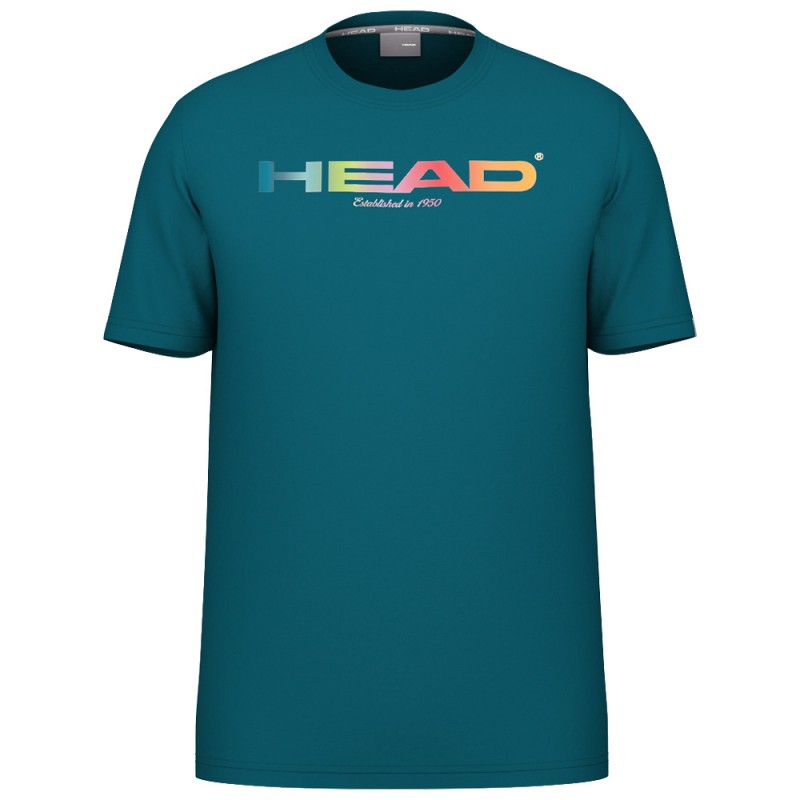 Maglietta Head Rainbow verde azulado