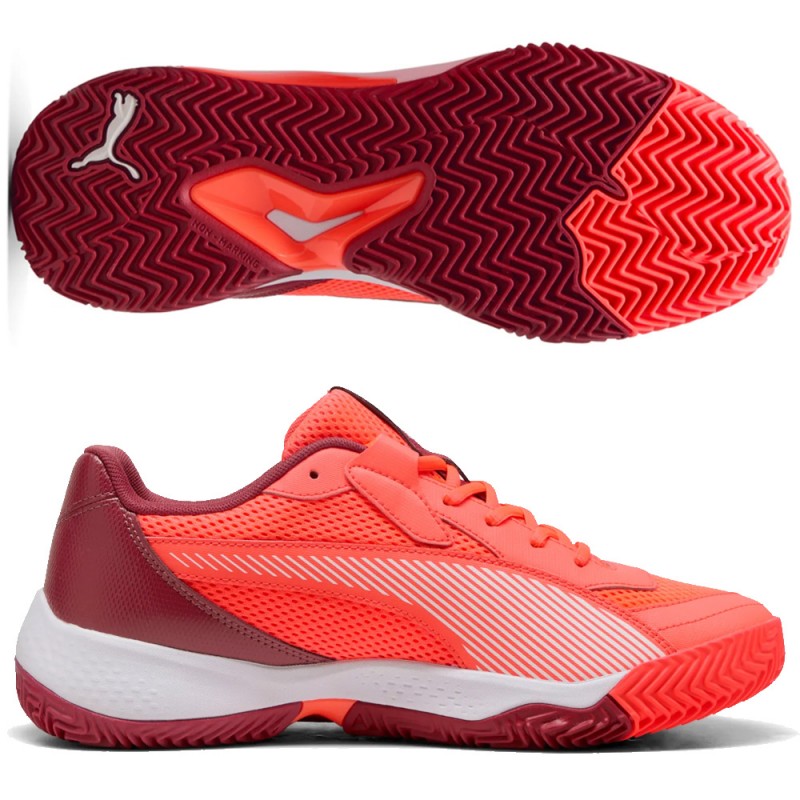Scarpe Puma Nova Court rosso scuro cremisi 2025