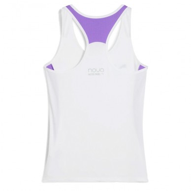 Maglietta Puma Individual Padel Tank bianca lilla