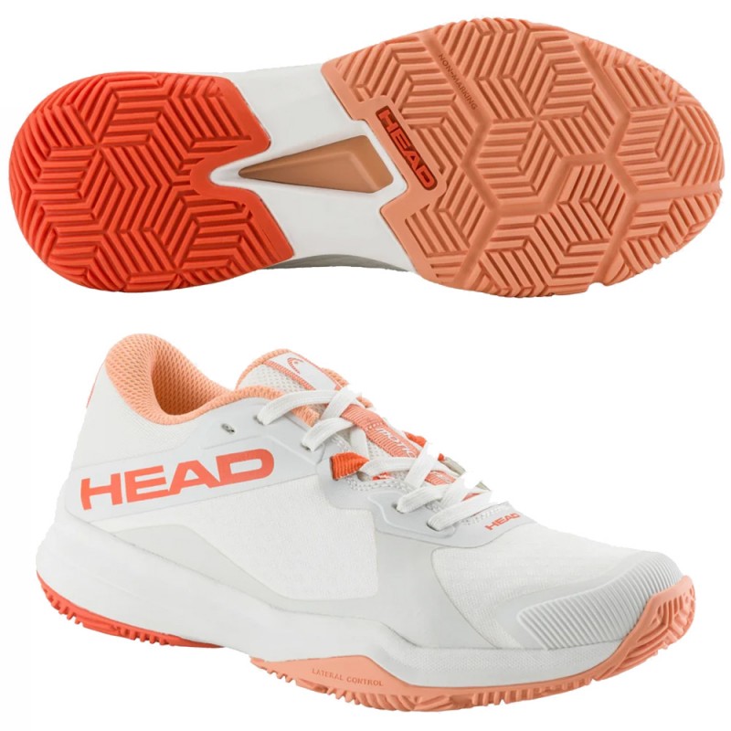 Scarpe Head Motion Team Padel Woman white coral 2025 Scarpe Head Motion Team Padel Woman white coral 2025