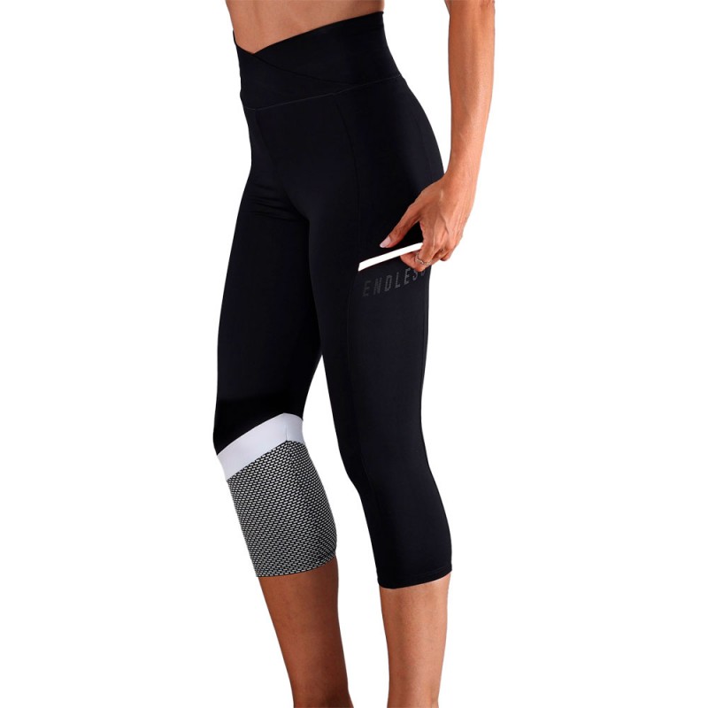 Leggings Endless Line Pocket HW nero grigio Leggings Endless Line Pocket HW nero grigio