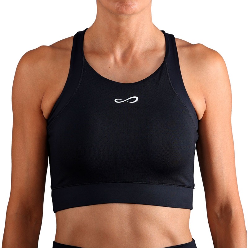 Maglietta Endless Top Crop nera Maglietta Endless Top Crop nera