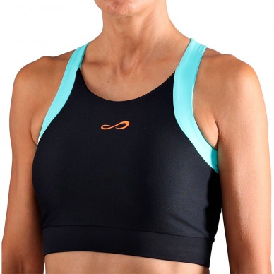Maglietta Endless Top Crop nera blu