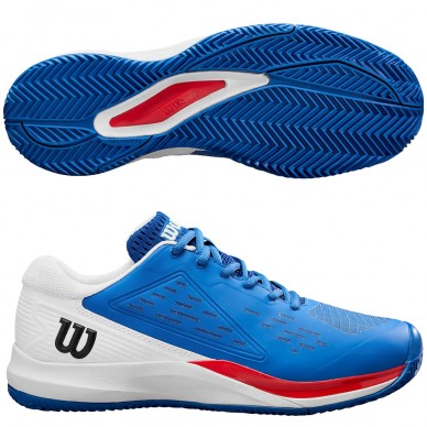 Scarpe Wilson Rush Pro Ace Clay Blue White 2025