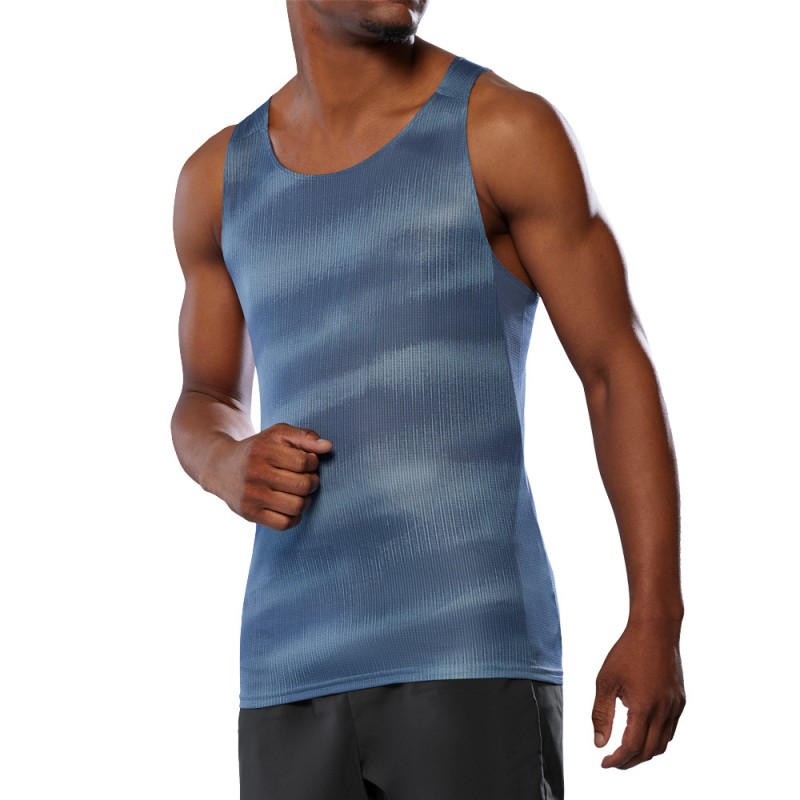 Maglietta Mizuno Dryaeroflow Graphic Tank blu