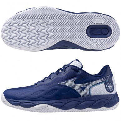 Scarpe Mizuno Wave Enforce Court CC bellwether blue white 2025