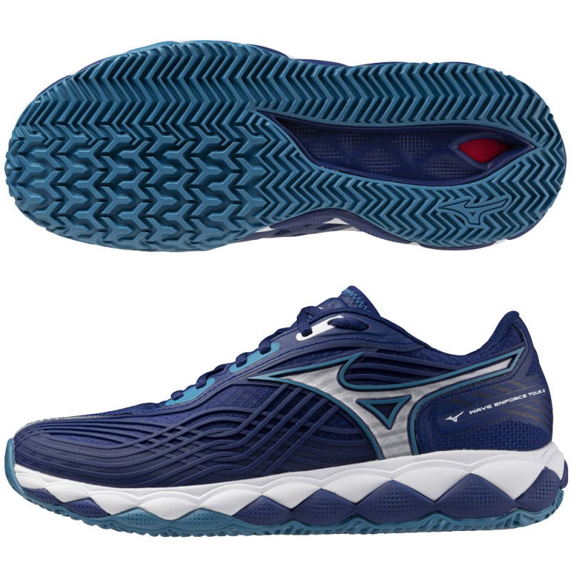Scarpe Mizuno Wave Enforce Tour 2 CC bellwether blue white 2025 Scarpe Mizuno Wave Enforce Tour 2 CC bellwether blue white 2025