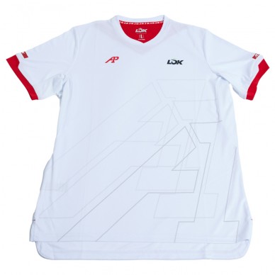 Maglietta Lok Pikes A1Padel bianca