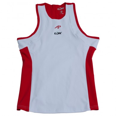 Maglietta Lok Elk A1Padel bianca rossa