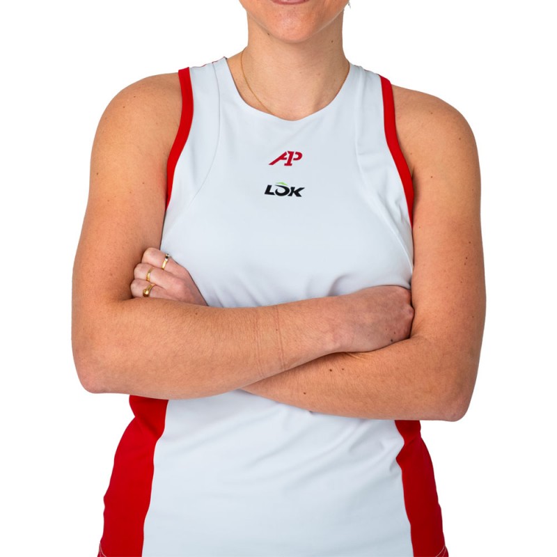 Maglietta Lok Elk A1Padel bianca rossa Maglietta Lok Elk A1Padel bianca rossa