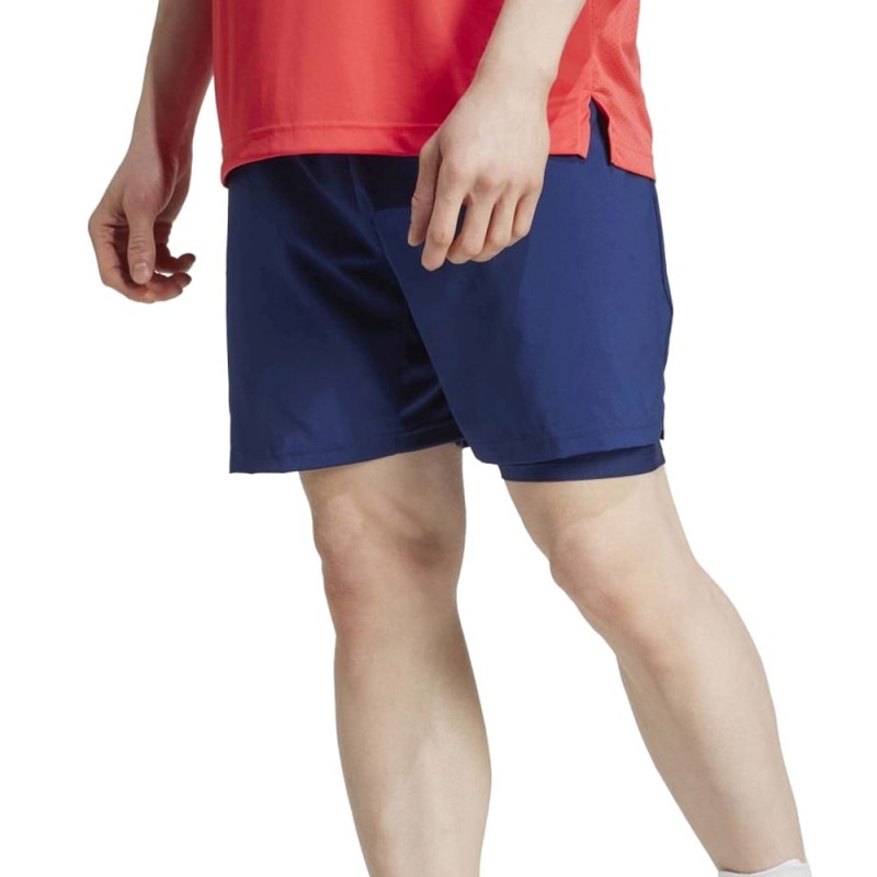 Pantaloncini Adidas Club 2IN1 blu navy