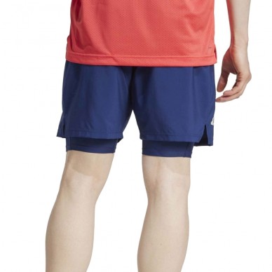 Pantaloncini Adidas Club 2IN1 blu navy