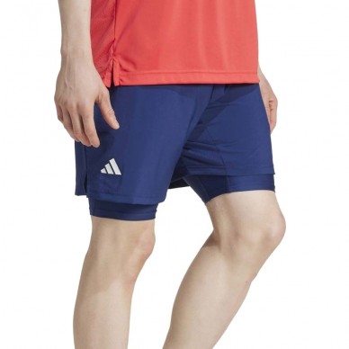 Pantaloncini Adidas Club 2IN1 blu navy