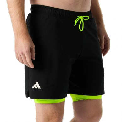 Pantaloncini Adidas Club 2IN1 nero giallo