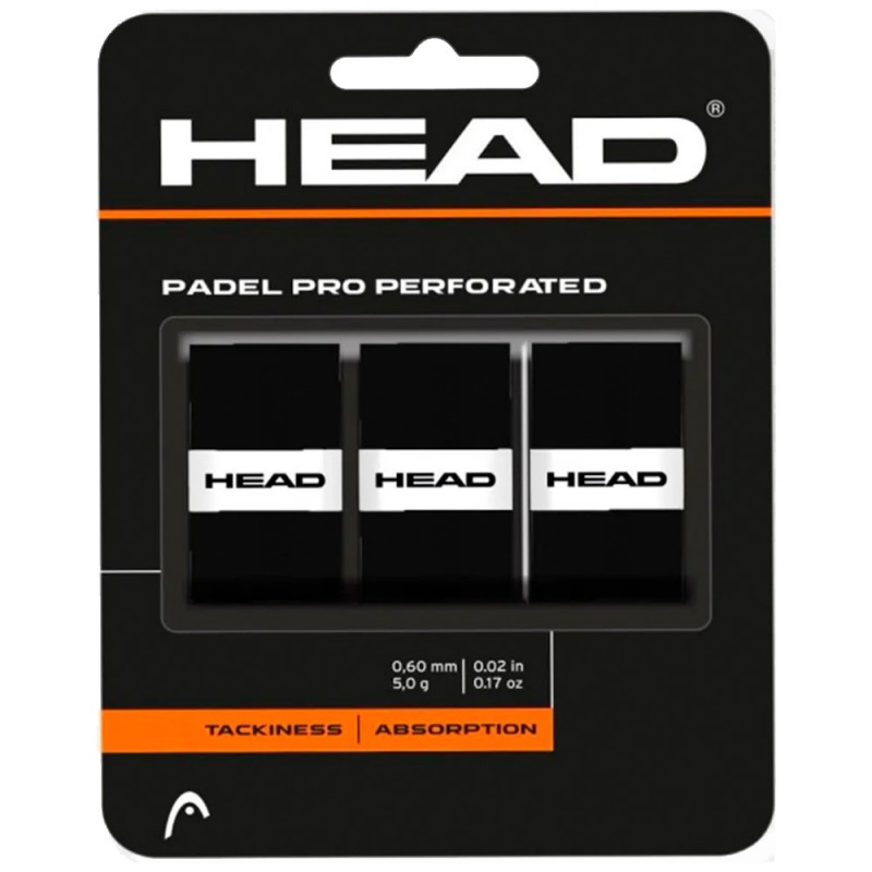 Overgrips Head Padel Pro Perforato 3 Pack neri Overgrips Head Padel Pro Perforato 3 Pack neri