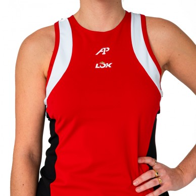 Maglietta Lok Elk A1Padel rossa bianca nera