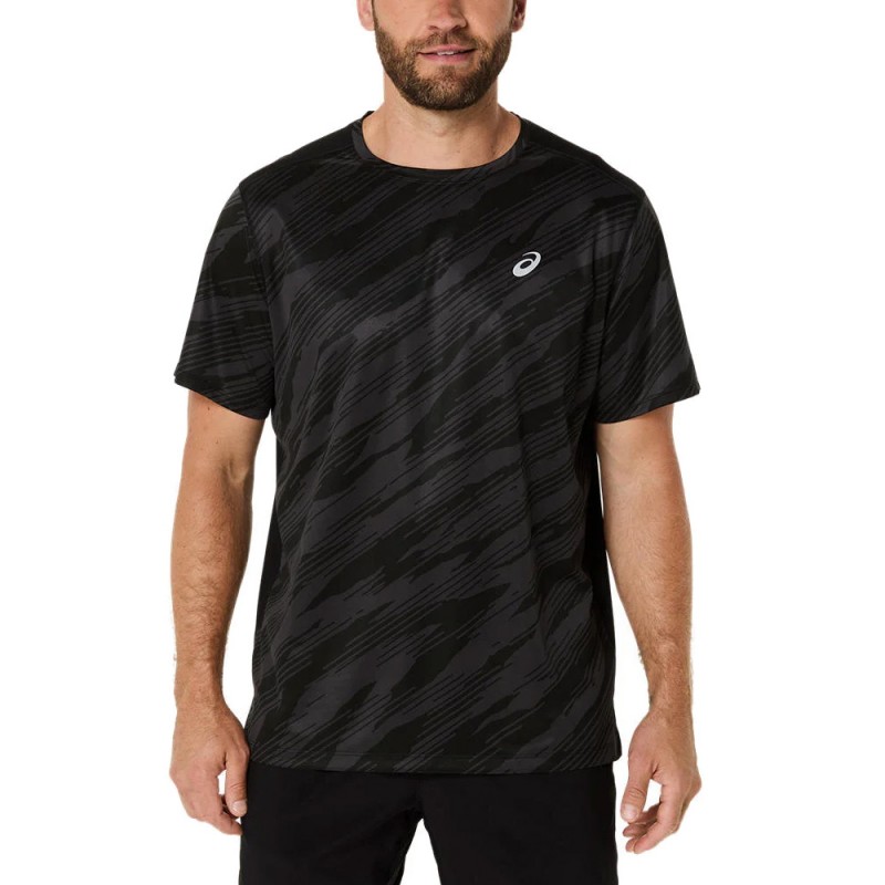 Maglietta Asics Core All over Print SS Top nera Maglietta Asics Core All over Print SS Top nera