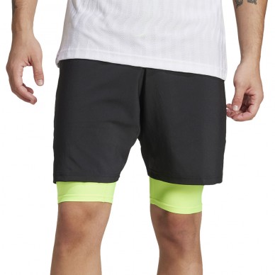 Pantaloncini Adidas Club 2IN1 nero giallo