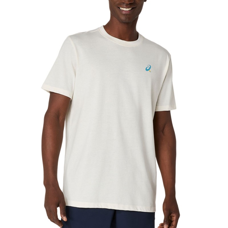 Maglietta Asics Court Graphics SS Top crema